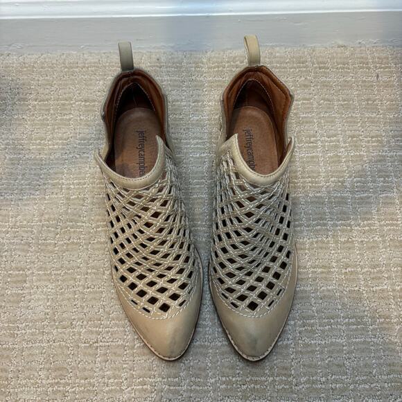 Jeffrey Campbell‎ Taggart Suede Leather Booties Taupe Women's Size 6.5 EUC - Picture 6 of 6